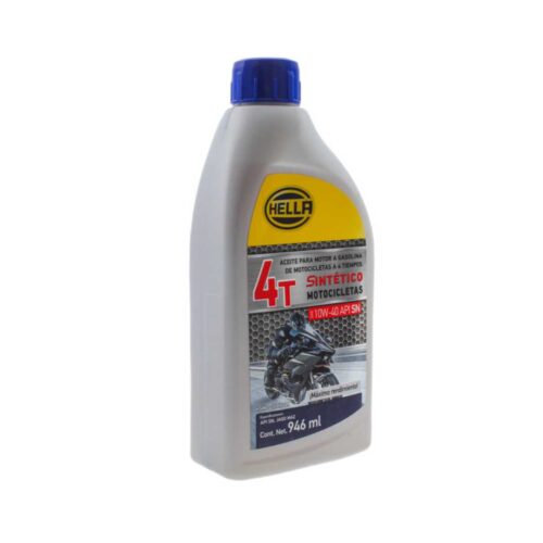 Aceite sintetico para moto Hella 4T 10w-40