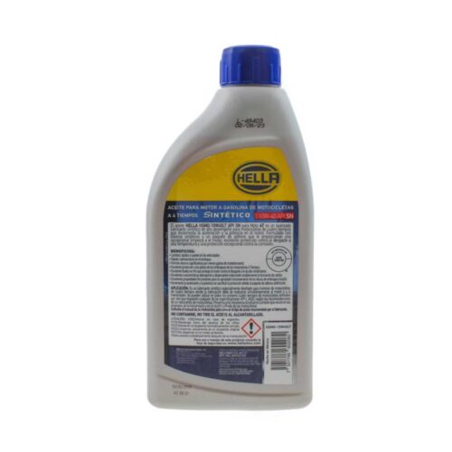 Aceite sintetico para moto Hella 4T 10w-40