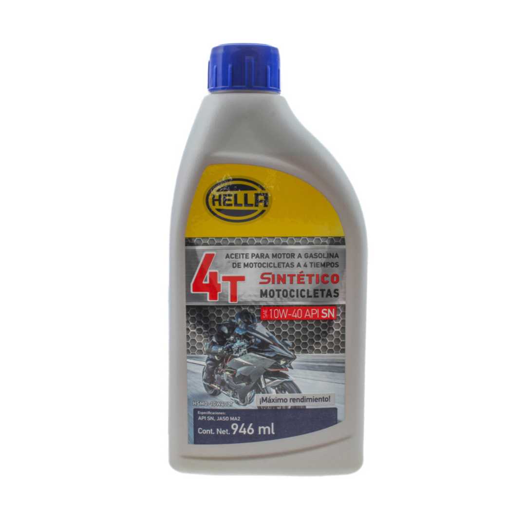 Aceite sintetico para moto Hella 4T 10w-40