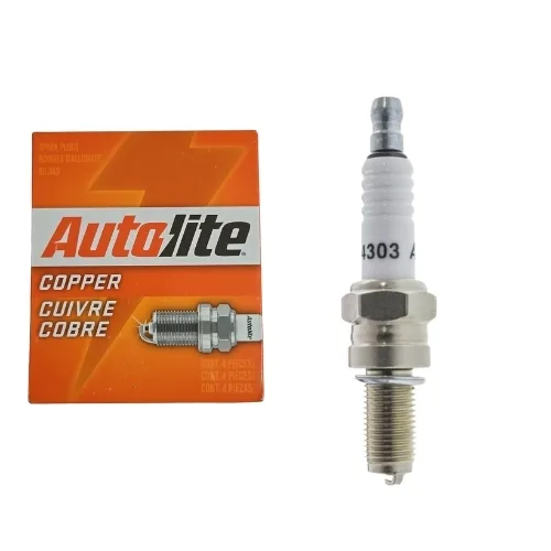 Paquete 4 bujías de cobre Autolite 4303 para moto