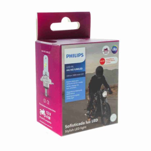 Foco Philips LED H4 ultinon para motocicleta