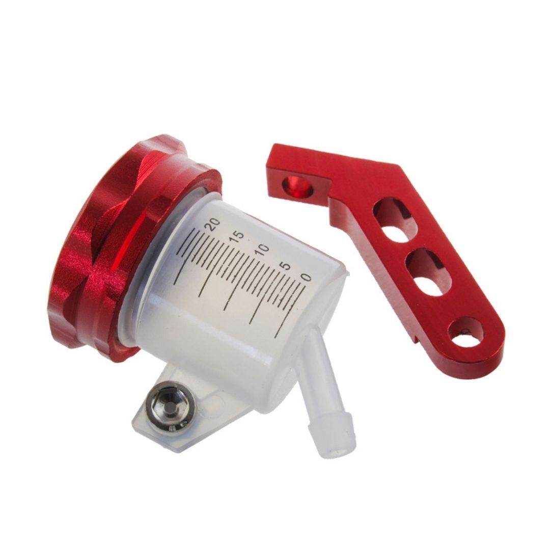 Deposito para liquido de frenos aluminio rojo